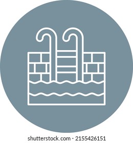 Schwimmbad Vektorsymbol. Kann für Druck-, Mobil- und Web-Anwendungen verwendet werden.