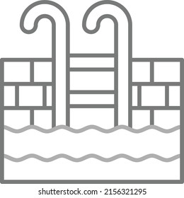 Icono vector Piscina. Se puede usar para imprimir, móviles y aplicaciones web.
