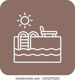 Swimming Pool vector icon. Can be used for printing, mobile and web applications.