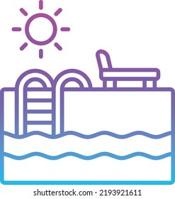 Swimming Pool vector icon. Can be used for printing, mobile and web applications.