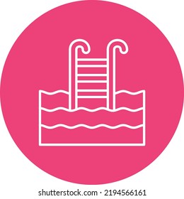 Icono vector Piscina. Se puede usar para imprimir, móviles y aplicaciones web.