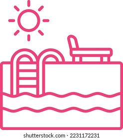 Swimming Pool vector icon. Can be used for printing, mobile and web applications.