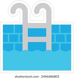 Swimming Pool vector icon. Can be used for printing, mobile and web applications.