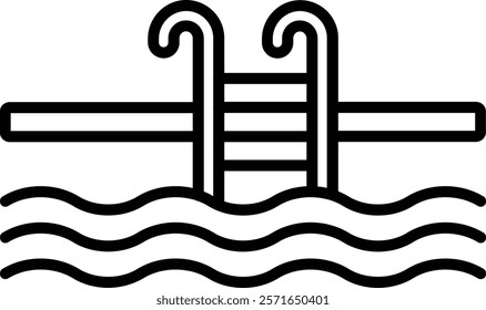 Swimming Pool vector icon. Can be used for printing, mobile and web applications.