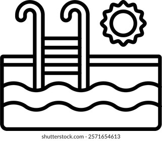 Swimming Pool vector icon. Can be used for printing, mobile and web applications.