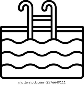 Swimming Pool vector icon. Can be used for printing, mobile and web applications.