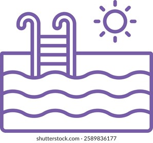 Swimming Pool vector icon. Can be used for printing, mobile and web applications.