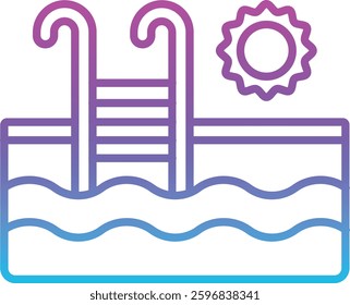 Swimming Pool vector icon. Can be used for printing, mobile and web applications.