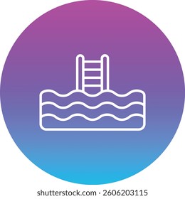 Swimming Pool vector icon. Can be used for printing, mobile and web applications.