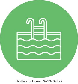 Swimming Pool vector icon. Can be used for printing, mobile and web applications.