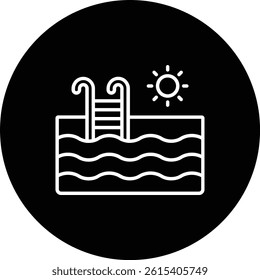 Swimming Pool vector icon. Can be used for printing, mobile and web applications.