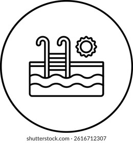 Swimming Pool vector icon. Can be used for printing, mobile and web applications.
