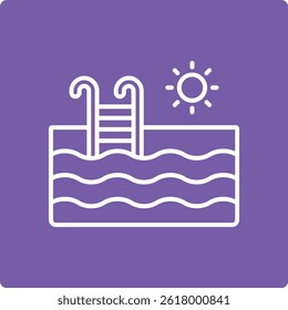 Swimming Pool vector icon. Can be used for printing, mobile and web applications.