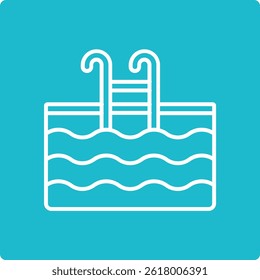 Swimming Pool vector icon. Can be used for printing, mobile and web applications.
