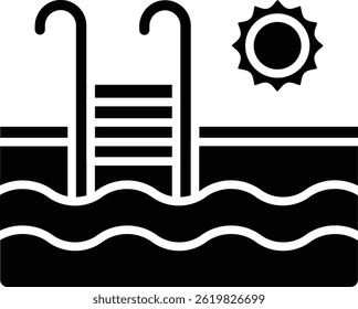 Swimming Pool vector icon. Can be used for printing, mobile and web applications.