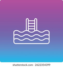 Icono del Vector de la piscina. Se puede utilizar para aplicaciones de impresión, móviles y de Web.