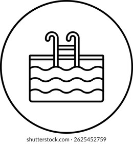 Swimming Pool vector icon. Can be used for printing, mobile and web applications.
