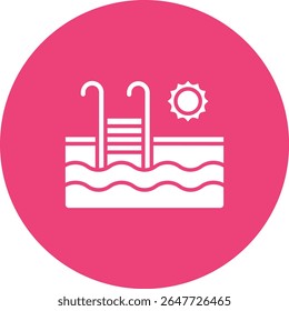 Swimming Pool vector icon. Can be used for printing, mobile and web applications.