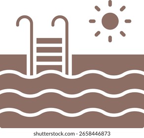 Icono del Vector de la piscina. Se puede utilizar para aplicaciones de impresión, móviles y de Web.