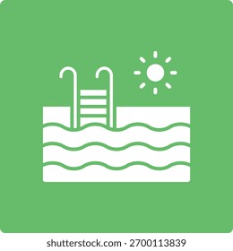 Swimming Pool, Vektorsymbol. Kann für Druck-, Mobil- und Web-Anwendungen verwendet werden.