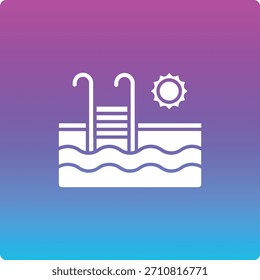 Swimming Pool, Vektorsymbol. Kann für Druck-, Mobil- und Web-Anwendungen verwendet werden.