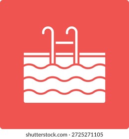 Icono del Vector de la piscina. Se puede utilizar para aplicaciones de impresión, móviles y de Web.