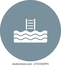 Icono del Vector de la piscina. Se puede utilizar para aplicaciones de impresión, móviles y de Web.