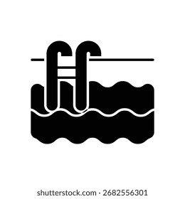 Icono de Vector de la piscina Icono de Vector Ilustración de stock