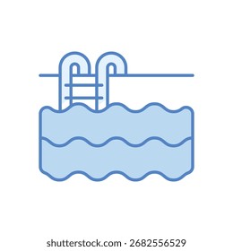 Icono de Vector de la piscina Icono de Vector Ilustración de stock