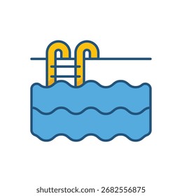 Icono de Vector de la piscina Icono de Vector Ilustración de stock