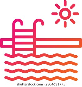 Schwimmbad Vektorsymbol Design Illustration