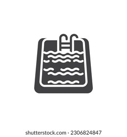 Swimming pool vector icon. filled flat sign for mobile concept and web design. Swimming pool glyph icon. Symbol, logo illustration. Vector graphics