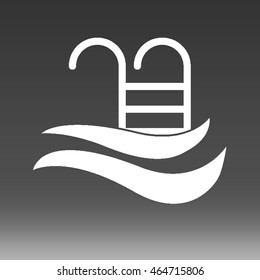 Swimming Pool Vector Icon Illustration