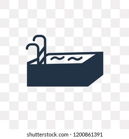 Swimming pool vector icon isolated on transparent background, Swimming pool transparency concept can be used web and mobile