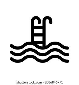 swimming pool vector icon isolated on white background