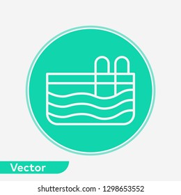 Swimming pool vector icon sign symbol