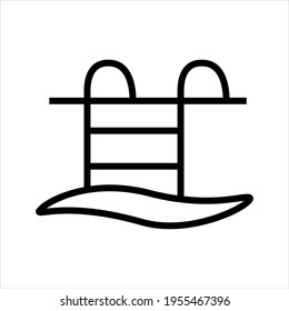 Swimming pool vector icon symbol design