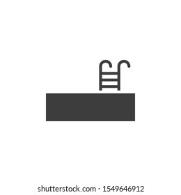 Swimming Pool vector illustration. Glyph style icon
