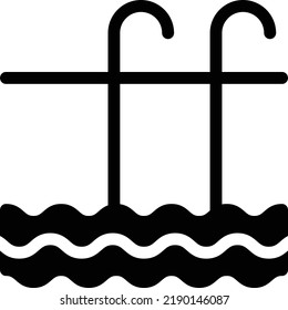 swimming pool Vector illustration on a transparent background.Premium quality symbols.Glyphs vector icon for concept and graphic design.