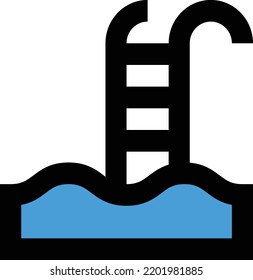 Swimming pool Vector illustration on a transparent background.Premium quality symmbols.Stroke vector icon for concept and graphic design.