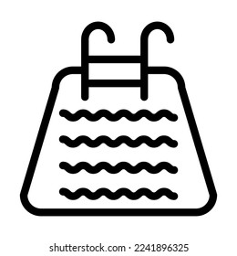 Diseño de iconos de la línea del vector de la piscina