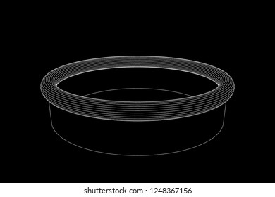 Swimming pool. Vector outline illustration.