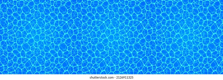 Swimming pool vector seamless pattern. Water surface template banner. Aquatic centers, spa background. Ocean repeated texture for summer travel and vacation wallpaper. Top view with ripple and waves