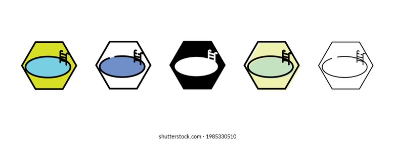 swimming pool vector type icon