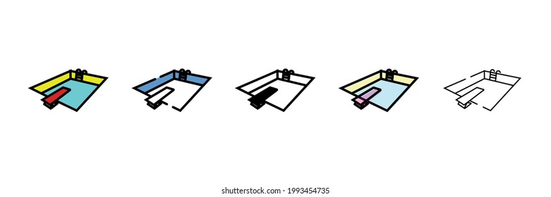 swimming pool vector type icon