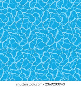 Swimming pool water background vector, top view.