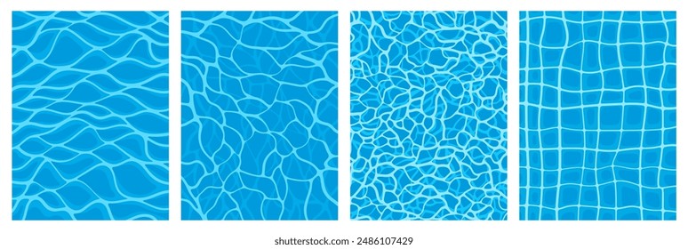 Textura ondulada del agua de la piscina