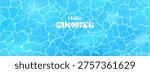 Swimming pool water surface. Rippling waves. Blue fresh water texture. 
Blue ocean, sea pattern with sunlight glow. Noisy retro texture overlay. 