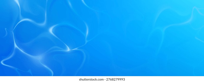 Swimming pool water surface with sunlight reflections pattern and wavy ripples texture, realistic vector background. 3d bright blue, turquoise ocean underwater illustration for sea summer design