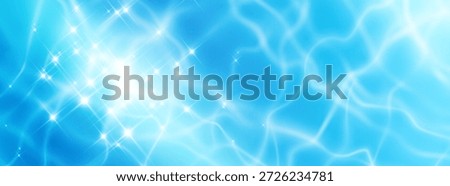Swimming pool water surface texture with rippling waves and sparkling reflections. Blue ocean pattern with realistic sunlight glow, shimmering underwater effect and summer vibes for water background